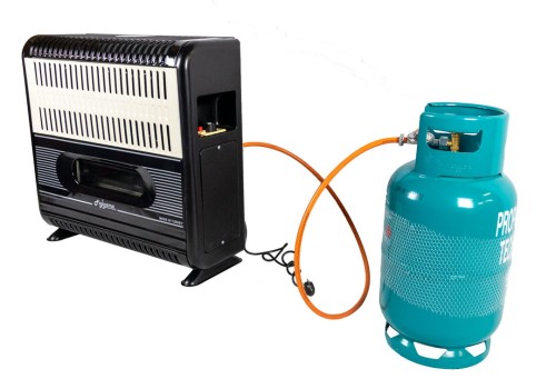 Gas Convector Heater 9,3kW with fan, black
