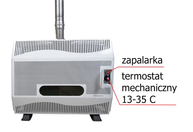 ogrzewacz gazowy na butle z odprowadzeniem spalin